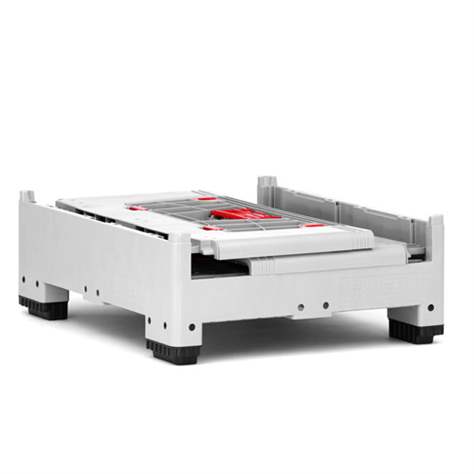 BigBox klappbar aus Polyethylen, mit Eingriffsklappen, 1200 x 1000 x 1000 mm, mit Füßen - Bild4