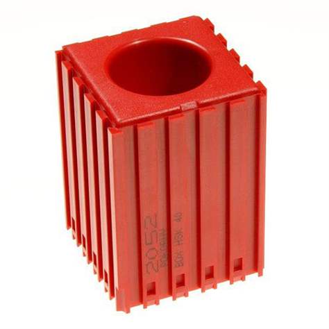 Plastový box pre nástroj s valcovou stopkou - D40, modul 5x5, 1 dutina (40x60 mm), farba červená.