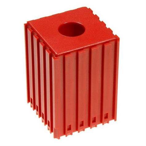 Kunststoff-Box für Werkzeuge mit Kegelschaft MORSE - M2, Modul 5x5, Farbe rot.