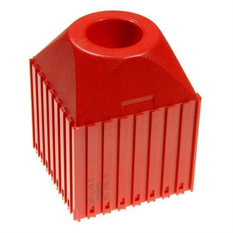 Kunststoff-Box für Werkzeuge mit Kegelschaft ISO 30, Modul 8x8, Farbe rot.