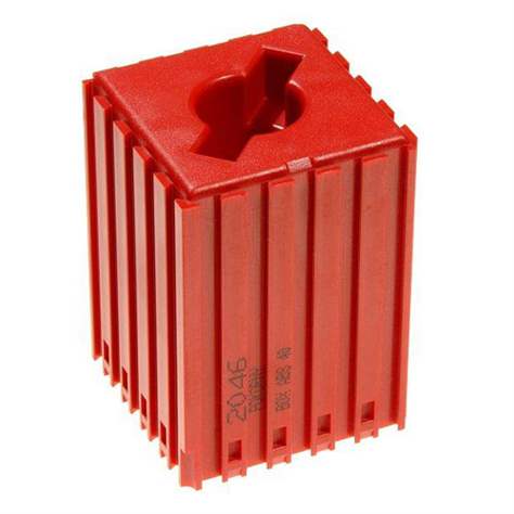 Kunststoff-Box für Werkzeugaufnahme des Typs ABS 40, Modul 5x5, Farbe rot.