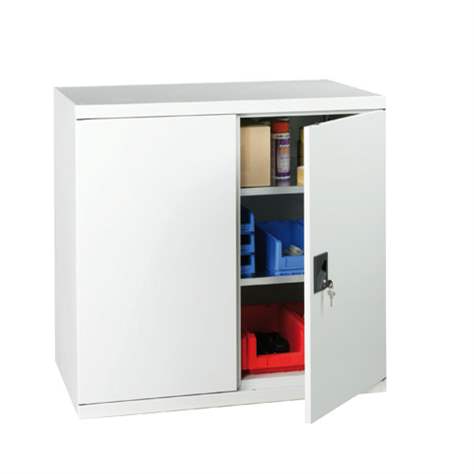 Dulap metalic de atelier cu uși batante, HxLxl: 1950x1044x655 mm 4 x polițe 100 kg, albastru RAL5012 - Polak CZ, s.r.o. - imagine3