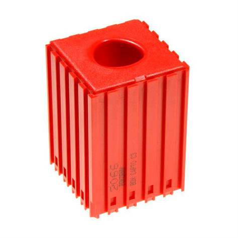 Kunststoff-Box für Werkzeugaufnahme des Typs CAPTO - C 3, Modul 5x5, Farbe rot.