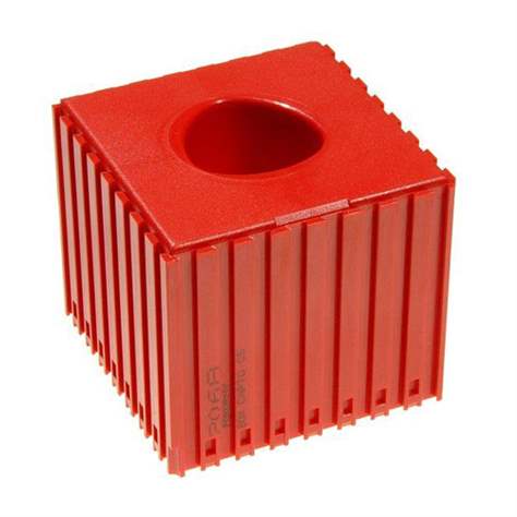 Kunststoff-Box für Werkzeugaufnahme des Typs CAPTO - C 5, Modul 8x8, Farbe rot.