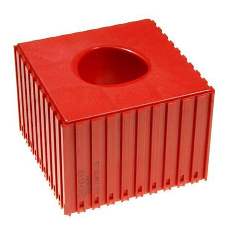 Kunststoff-Box für Werkzeugaufnahme des Typs CAPTO - C 6, Modul 10x10, Farbe rot.