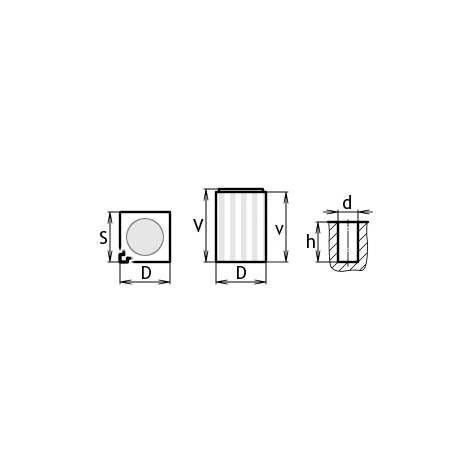 Kunststoff-Box für Werkzeugaufnahme des Typs VDI 30, Modul 8x8, Farbe rot. - Bild7