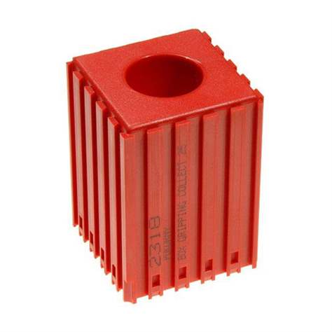 Kunststoff-Box zum Ablegen von Spannzangen mit Durchmesser 25,5 mm - K 25, Modul 5x5, Farbe rot.