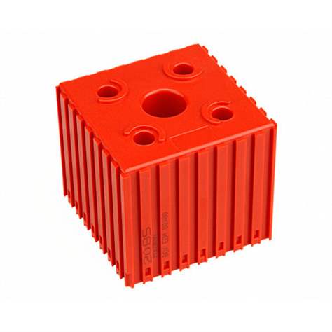 Plastový box pro ukládání držáků elektrod, modul 8x8, barva červená.