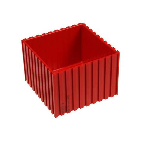 Kunststoff-Schale, 102x102x70 mm, Modul 10x10, Farbe rot.