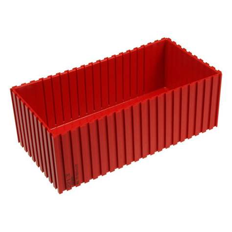 Kunststoff-Schale, 202x102x70 mm, Modul 20x10, Farbe rot.