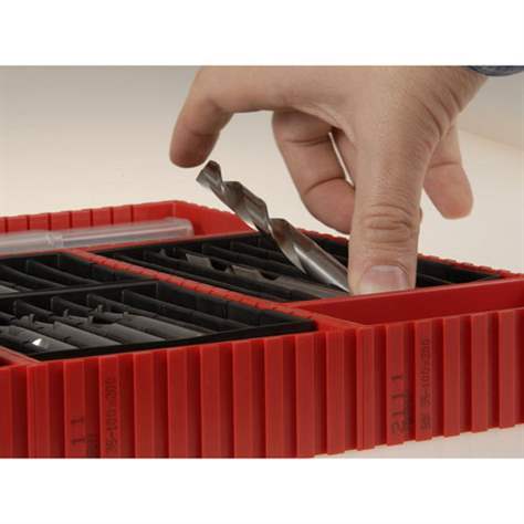 Ablegezwischenstück, 7 St. Ablegeplätze mit max. Durchmesser 10 mm, 98x19,5x30 mm. - Bild3