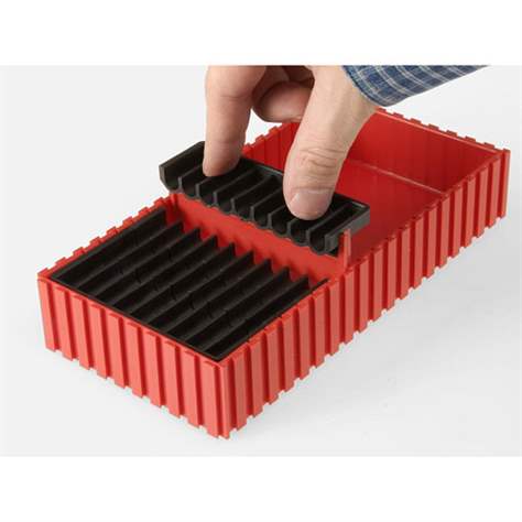 Ablegezwischenstück, 7 St. Ablegeplätze mit max. Durchmesser 10 mm, 98x19,5x30 mm. - Bild4