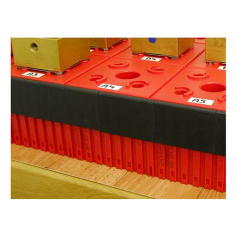 Schutzdeckel aus schwarzem Kunststoff, linear, Modul 5, Größe 50 x 35,5 x 4 mm. - Bild2