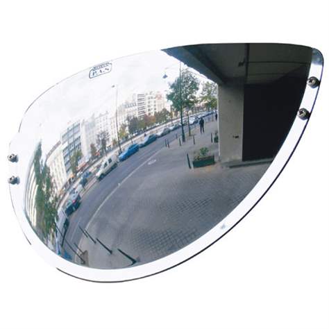 Weitwinkelspiegel für Außenbereiche, mit Wölbung 440x220 mm - EMPORO