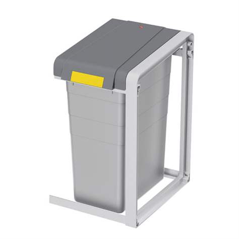 Kunststoffbehälter für Abfalltrennung, Volumen 35 l, Anbaumodul