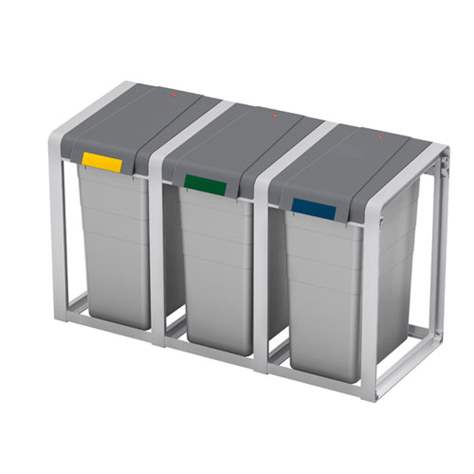 Kunststoffbehälter für Abfalltrennung, Volumen 35 l, Anbaumodul - Bild4