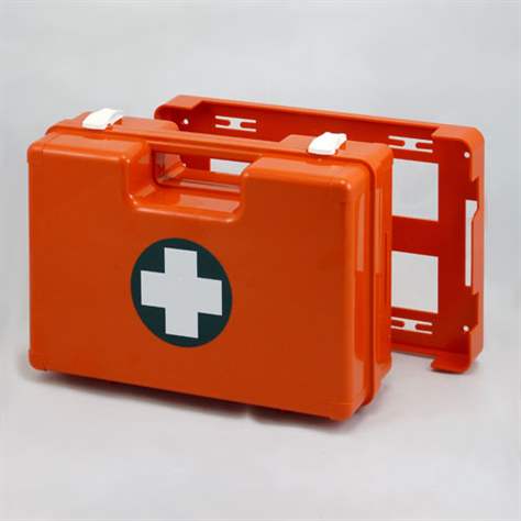 Erste-Hilfe-Koffer, orangefarben, ohne Inhalt - EMPORO