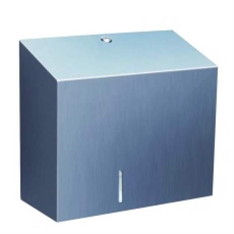 Dispenser hârtie de toaletă pentru role industriale, diametru Ø rolă 23 cm, oțel inoxidabil mat