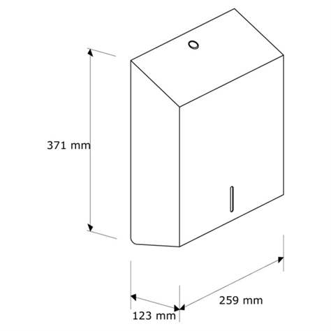 Dispenser prosoape de hârtie, oțel inoxidabil lucios, volum 500 buc. - imagine3