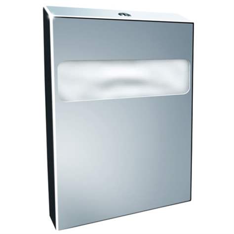 Behälter für Toilettenauflagen LUX, Edelstahl glänzend. Volumen max. 100 St.