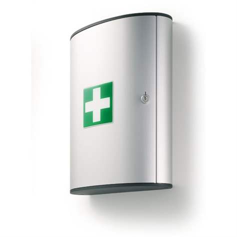 Erste-Hilfe-Kasten, aus Aluminium, 3 Shubladen, Inhalt - Schule