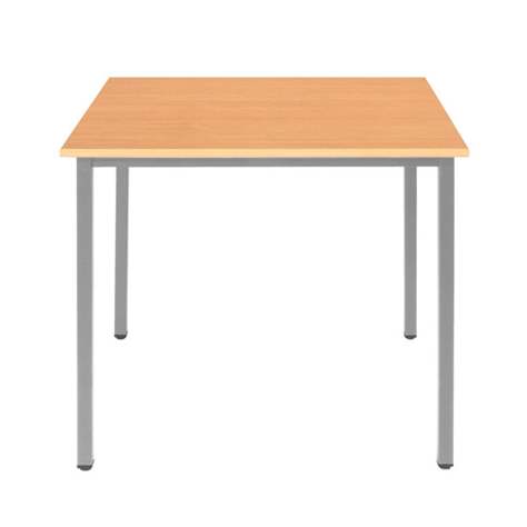 Tisch BOX, 800x800 mm, Platte Buche Dekor, Gestell Grau RAL9006