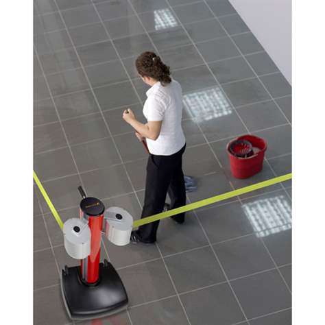 Mobile Gurtabsperrung Store Track, Gurtlänge 2x22 m, Gelb-Schwarz - Bild3