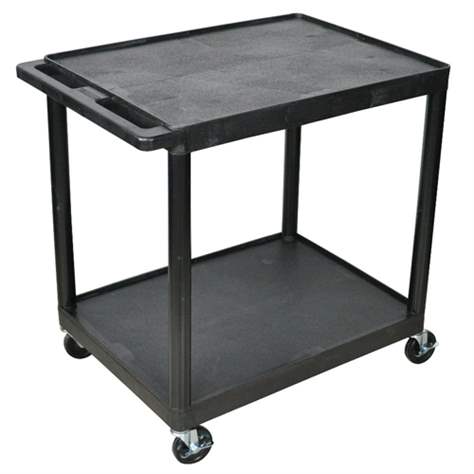 Kunststoffwagen, 2 Etagen, H x L x B: 840x610x460 mm, Farbe schwarz.