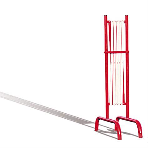 Scherengitter, Stahlkonstruktion, Länge ausgezogen 3 m, Rot-Weiß - Bild2