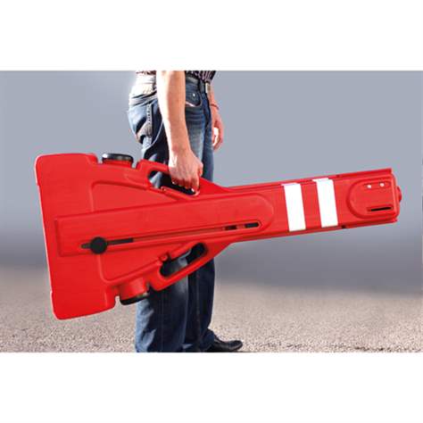 Scherengitter, Kunststoff, Länge ausgezogen 2,2 m, Rot-Weiß - Bild2