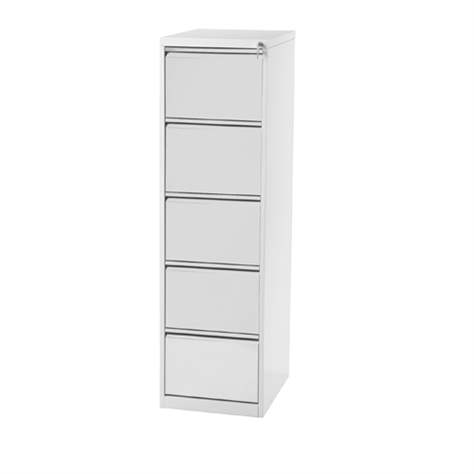 Registraturschrank für Formate DIN A4 und FOLIO, 5 Schubladen, HxBxT: 1630x475x620 mm, Farbe grau RAL7035 / grau RAL7035 - Kovona Lysa nad Labem