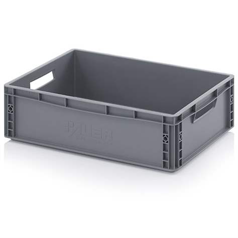 Eurobehälter geschlossen, grau, 600 x 400 x 170 mm
