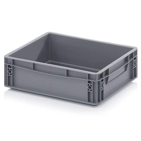 Eurobehälter geschlossen, grau, 400 x 300 x 120 mm