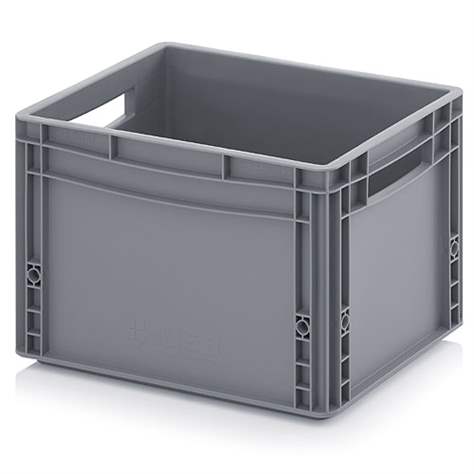Eurobehälter geschlossen, grau, 400 x 300 x 270 mm