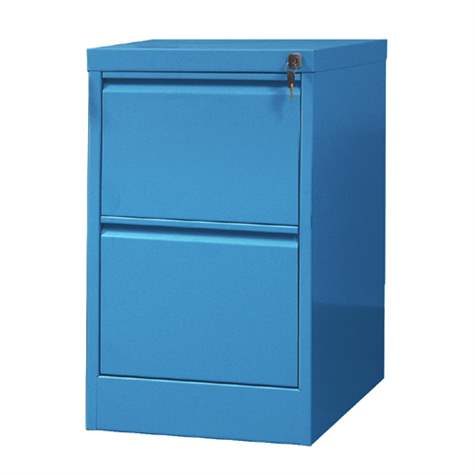 Cartotecă - dulap arhivare registratură - pentru format  A4, 2 sertare, HxLxl: 715x415x630 mm, albastru RAL5010 - Malow