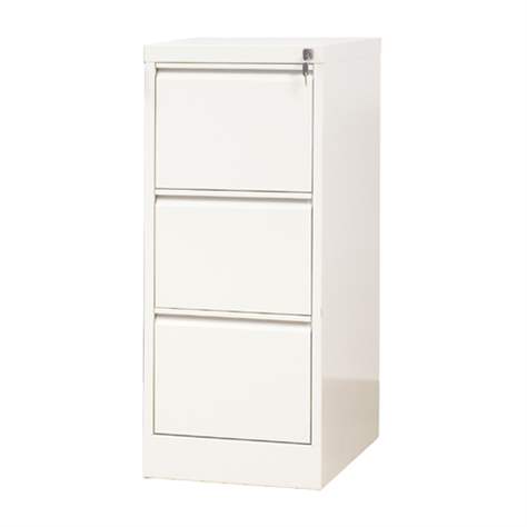 Cartotecă - dulap arhivare registratură - pentru format  A4, 3 sertare, HxLxl: 1000x415x630 mm, albă RAL9010 - Malow