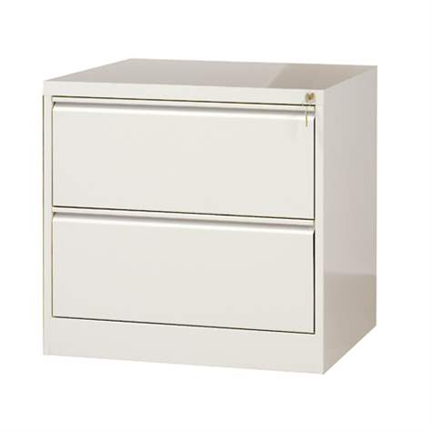 Registraturschrank für Hängemappen A4, 2 zweibahninge Schubladen, HxBxT: 715x775x630 mm, Farbe weiß RAL9010 - Malow