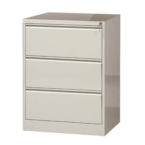 Cartotecă - dulap arhivare registratură - pentru format A4, 3 zweibahninge sertare, HxLxl: 1000x775x630 mm, gri RAL7035 - Malow