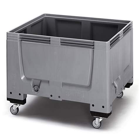 EMPORO - BigBox aus Polyethylen, Vollwand, 1200 x 1000 x 1000 mm, mit