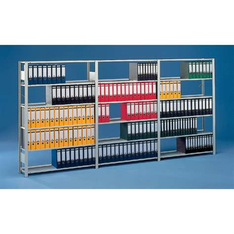 Akten-Steckregal COMPACT, einseitig, 7 Fachböden, HxB: 2200 x 1000 mm, verzinkt, Grundregal - META Skladovací technika - Bild3