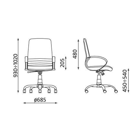 Manager-Sessel MIRAGE, mit Armlehnen, Stahlgestell verchromt, Lederbezug - hellgrau - Nowy Styl Group - Bild3
