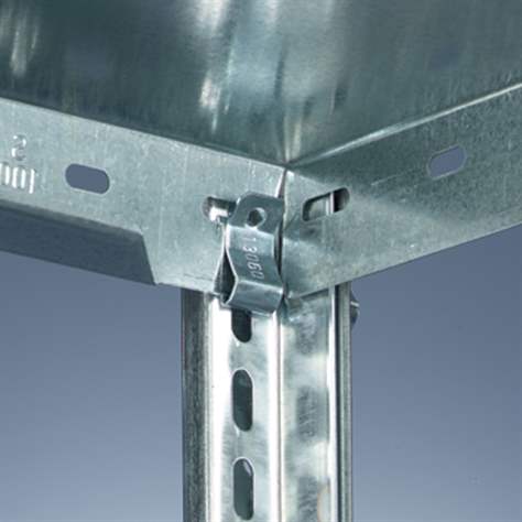 Akten-Steckregal COMPACT, einseitig, 7 Fachböden, HxB: 2200 x 1000 mm, verzinkt, Grundregal - META Skladovací technika - Bild4