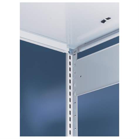 Akten-Steckregal COMPACT, doppelseitig, 7 Fachböden, HxB: 2200 x 1000 mm, Lichtgrau, Grundregal - META Skladovací technika - Bild3