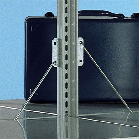 Dvojstranný regál CLIP S3, V: 2000 mm, 2 x 5 polic 1000 x 300 mm, nosnosť 150 kg, šedý, základný - META Skladovací technika - obrázok4