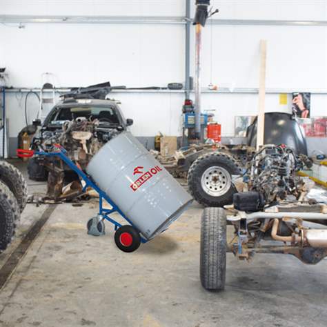 Fasskarre VARIOfit mit 1 Stützbremsrolle, Tragfähigkeit 250 kg, Vollgummireifen - Cordes - Bild3