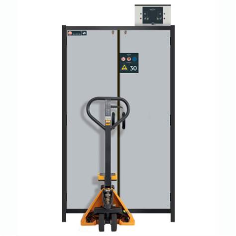 Bezpečnostní skříň na chemikálie 30 min., 4 zásuvky, š. 1164 mm, dveře šedé - asecos GmbH - obrázek3