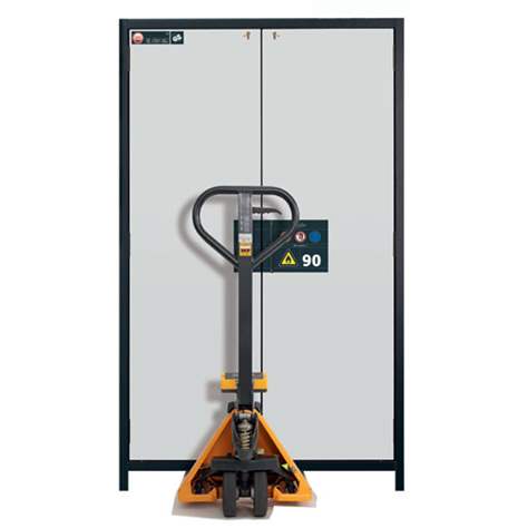 Sicherheitsschrank -90 Minuten, BxTxH: 1200x615x1955 mm, 4 Auszüge, blaue Türen - asecos GmbH - Bild3