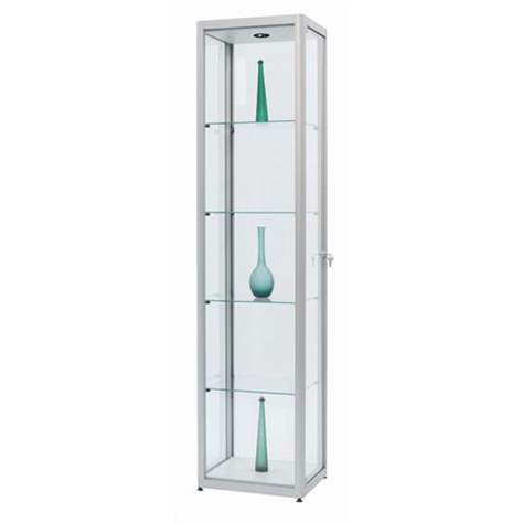 Schrankvitrine, HxBxT: 2000 x 500 x 500 mm - WSM - Walter Solbach Metallbau GmbH