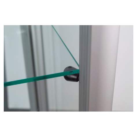 Schrankvitrine für Wandmontage, HxBxT: 1000 x 1000 x 300 mm - WSM - Walter Solbach Metallbau GmbH - Bild2