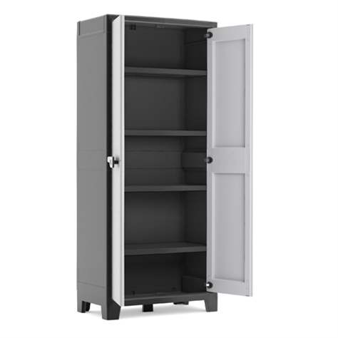 Kunststoffschrank, hoch, mit 4 Fächern, HxBxT: 1820x800x440 mm